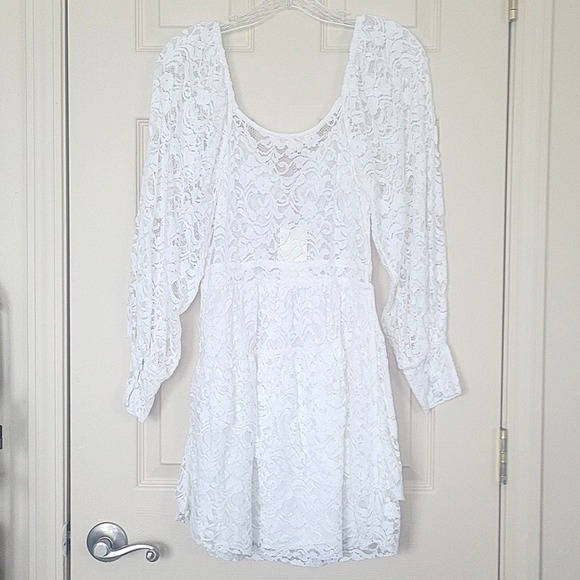 LoveShackFancy Alela Embroidered Lace Mini Dress Size 6 - Picture 4 of 12